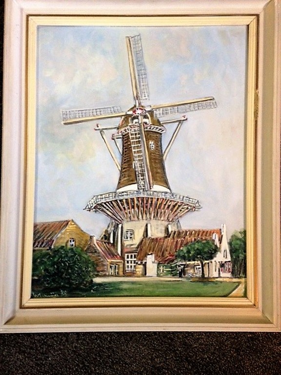 Onbekende kunstenaar, olieverf op paneel, Molen Windlust Wassenaar kopen? Bied vanaf 1!