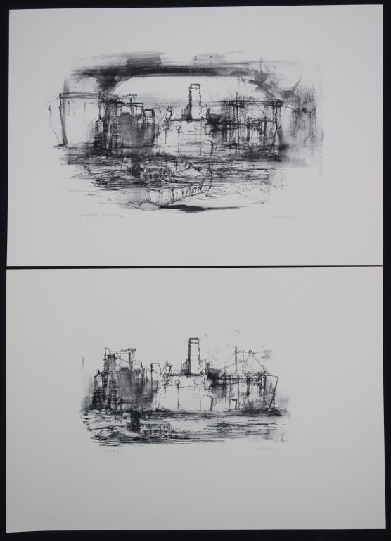 Dirkje Kuik: Portfolio 9x Litho, Alkmaar II - De afbraak van het Zoutpaleis kopen? Bied vanaf 250!