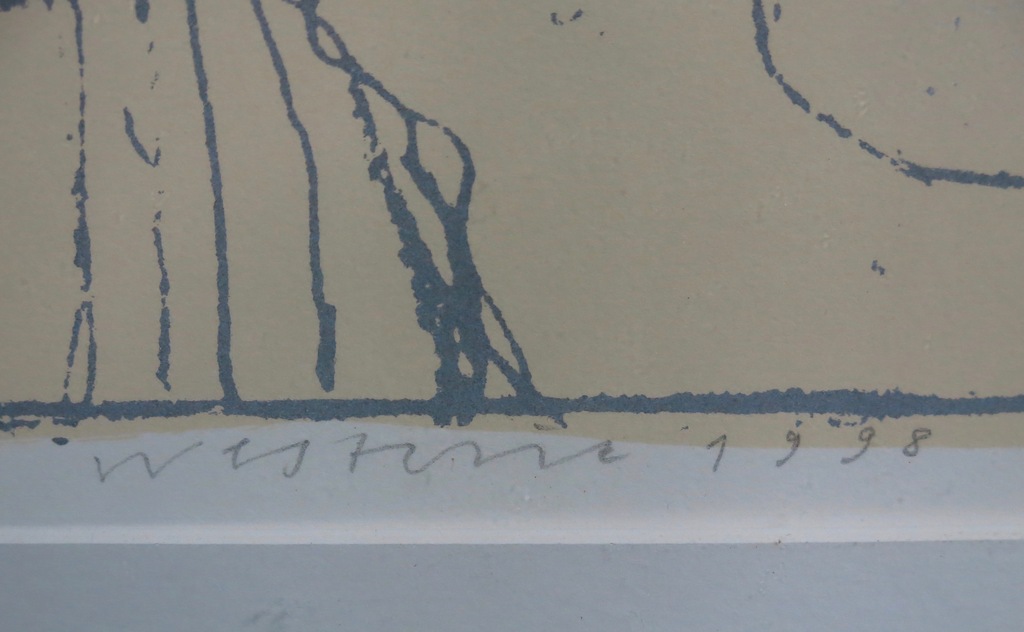 Co Westerik: Zeefdruk, Aanraking van buitenaf - Ingelijst kopen? Bied vanaf 300!