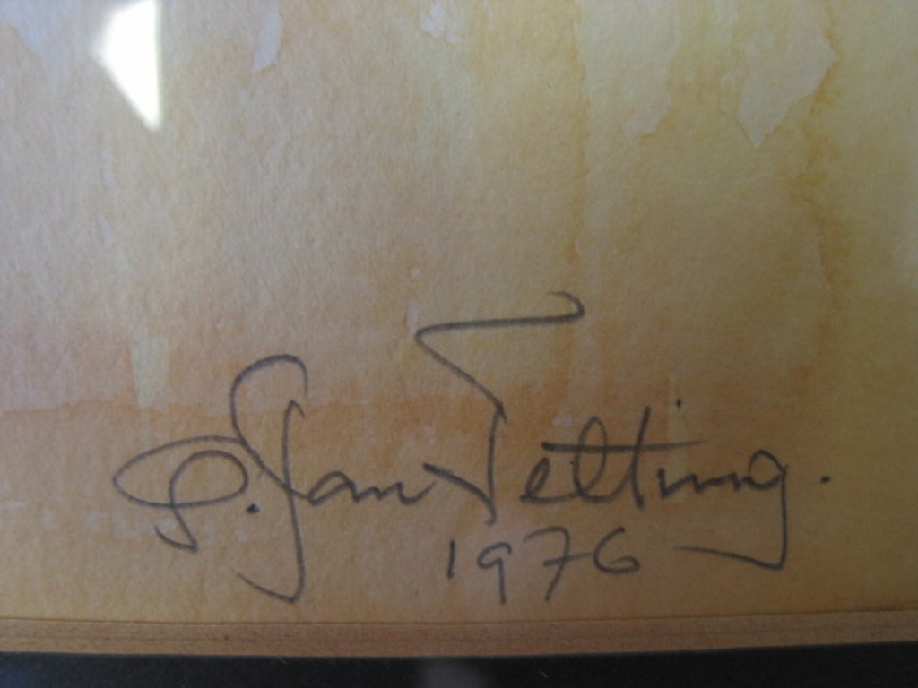 Q.J.Telting 1931-2003 aquarel "drumdance" gesigneerd 1976 kopen? Bied vanaf 1!