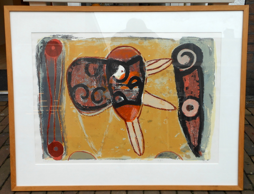 Piet Warffemius: zeefdruk, Sagbwe. verkocht voor € 55!