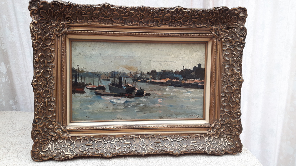 J. H. Weijns olieverf op doek - havenzicht 1864-1945 kopen? Bied vanaf 100!
