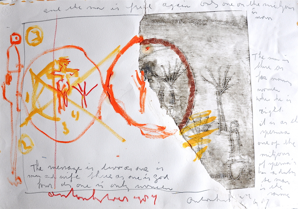 Anton Heyboer: samengestelde gouache en ets: And the man is friend again kopen? Bied vanaf 150!