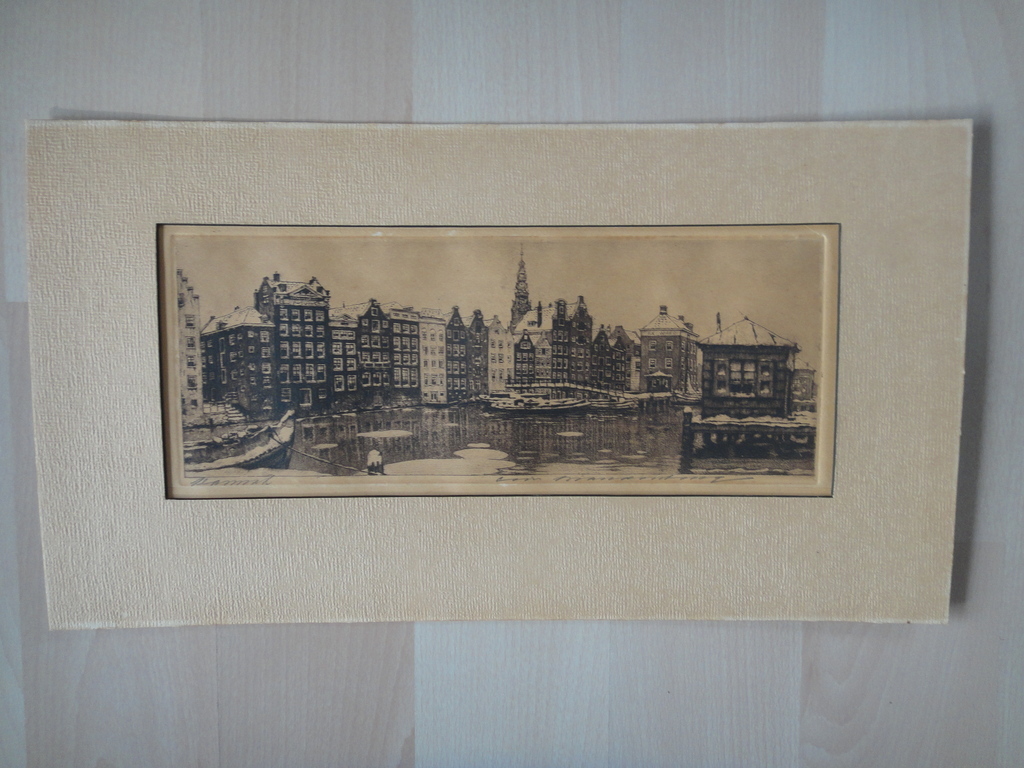 Cornelis Brandenburg - ets - Damrak kopen? Bied vanaf 1!