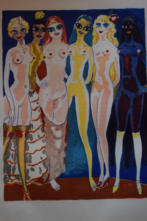 Kees van Dongen - Houtgravure - La Comparaison verkocht voor € 75!