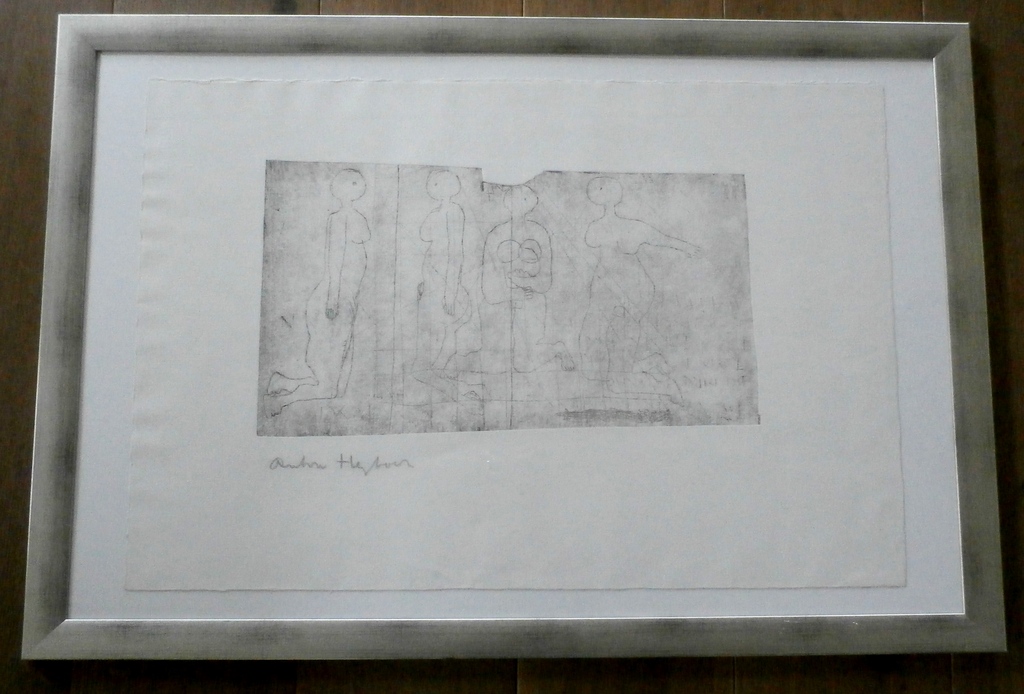 Anton Heyboer - ingelijste ets: vier vrouwen kopen? Bied vanaf 375!