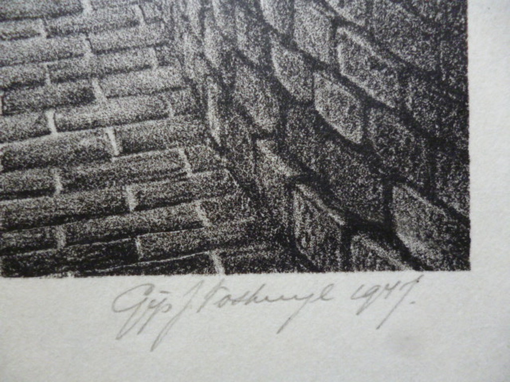 Gijs J. Voskuyl - litho - Vischpoort te Harderwijk kopen? Bied vanaf 25!