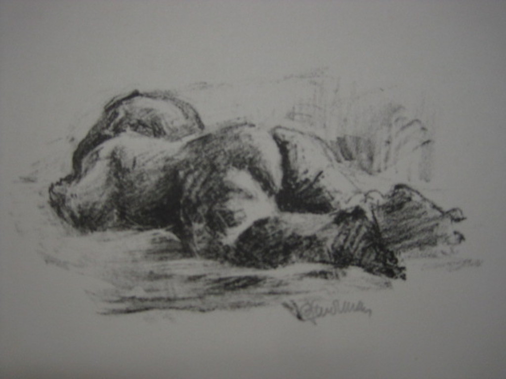 Gesigneerde litho (geboortekaartje Martine Stigter) vn Kees Buurman (1933-1997)  kopen? Bied vanaf 1!