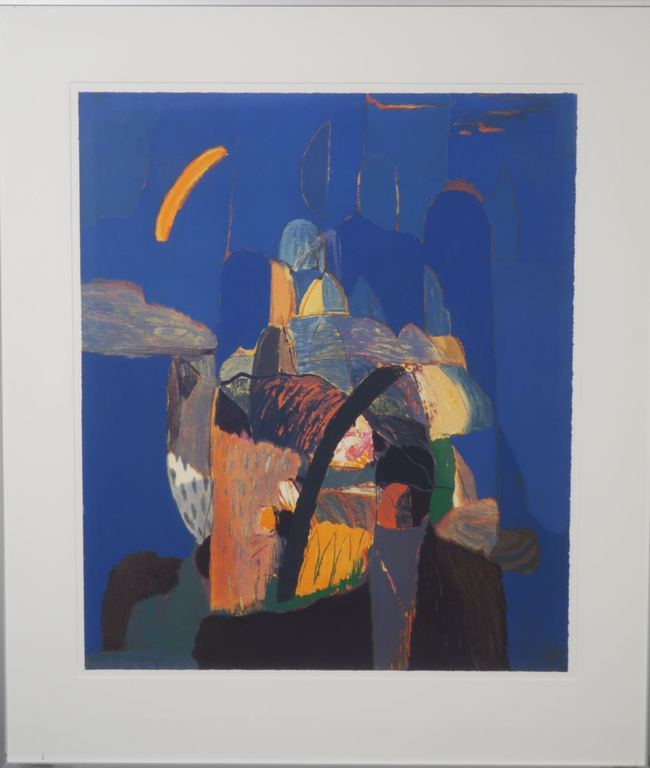 Ahmad Baldin: Zeefdruk, Nacht - Ingelijst verkocht voor € 50!