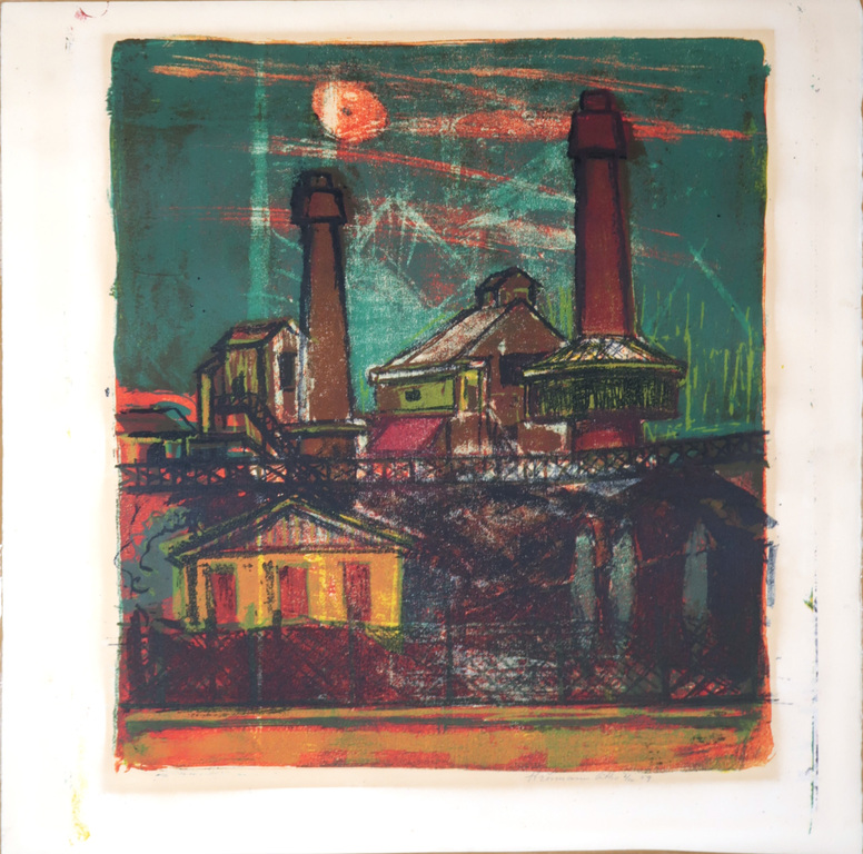 Onbekende kunstenaar: Kleurenlitho, Zonder titel kopen? Bied vanaf 1!