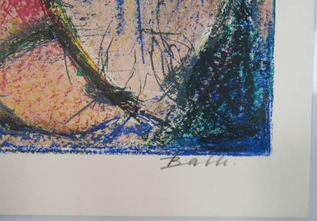 Mogens Balle: Kleurenlitho, Fantasie compositie kopen? Bied vanaf 70!