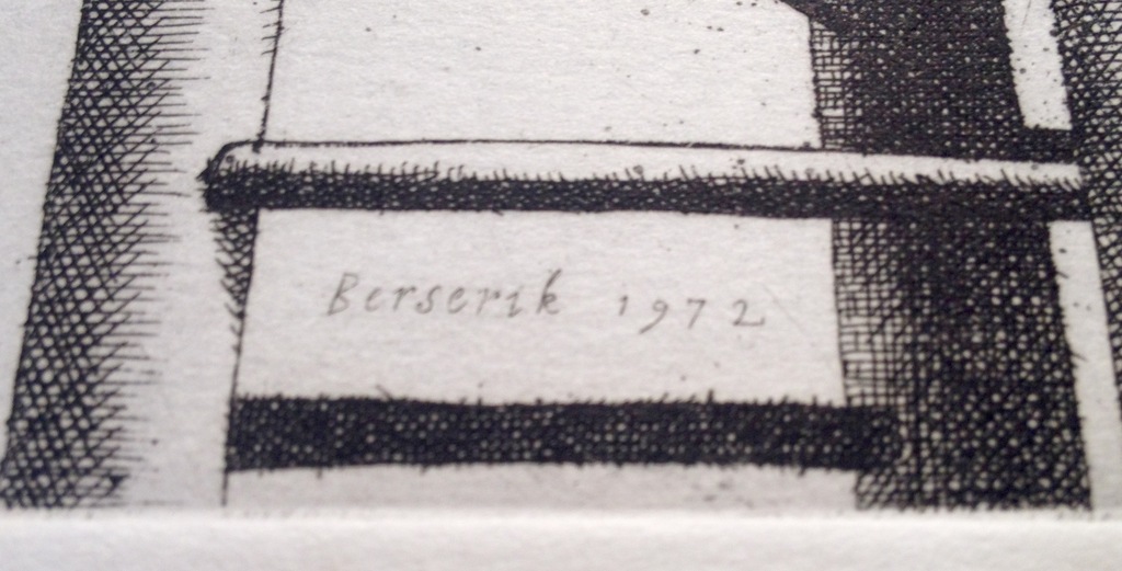 Hermanus Berserik, ets, "Stoel in Afrika", 1972 kopen? Bied vanaf 45!