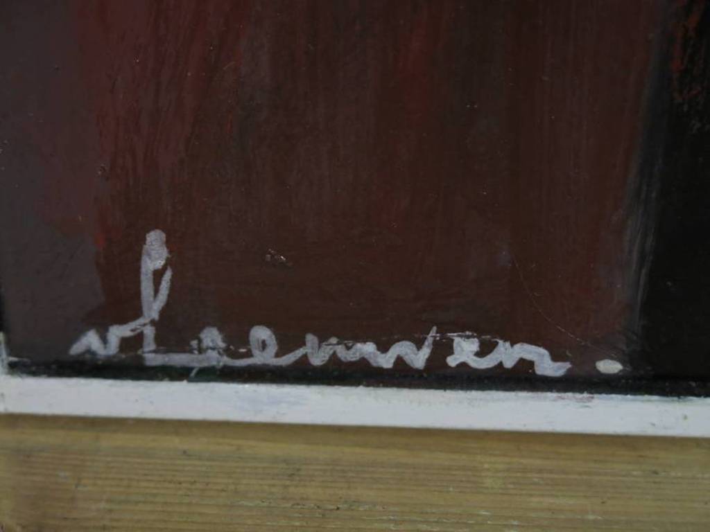 Wil van Leeuwen: Olieverf op doek, Abstract - Ingelijst (groot) kopen? Bied vanaf 300!