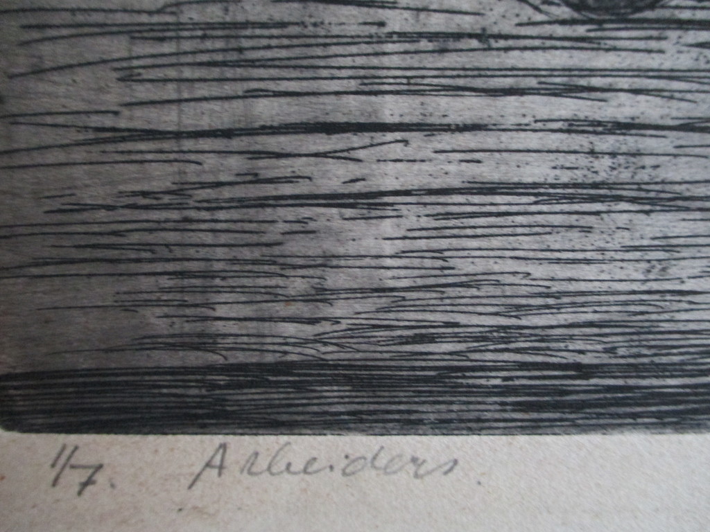 Auke de Vries, ets 1/7 "Arbeiders" 1962 kopen? Bied vanaf 80!