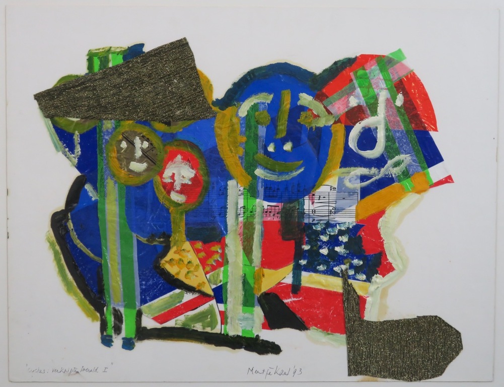 Meertje Kaal: Acryl en collage, Cyclus: verknipte wereld I - Ingelijst kopen? Bied vanaf 1!