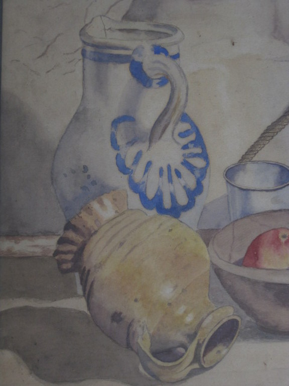 Johannes Waltman (1916-1984) aquarel "stilleven met perzik" ca. 1940 kopen? Bied vanaf 1!