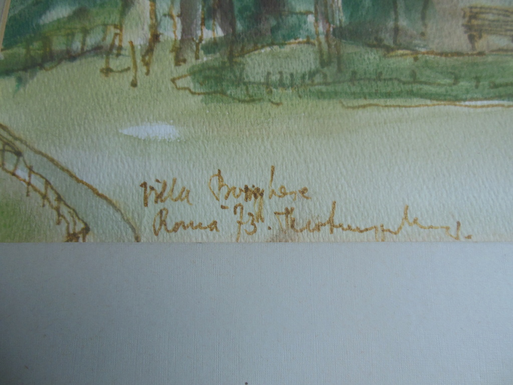 Theo Swagemakers: Aquarel, Villa Borghese kopen? Bied vanaf 65!