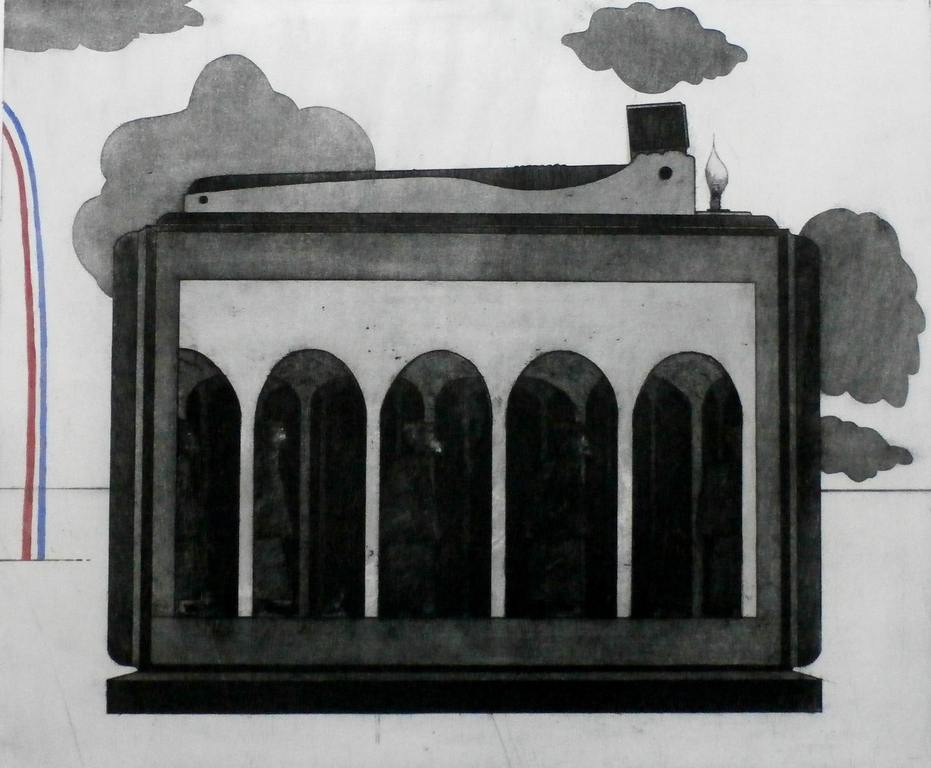 Kees Spermon - ets/aquatint: Big Lighter - 1967 verkocht voor € 45!