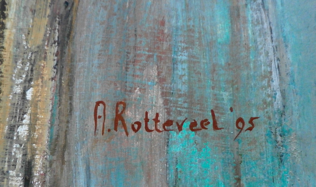 Ans Rotteveel (Ans Spoelder) - acrylverf op papier - 1995 kopen? Bied vanaf 75!
