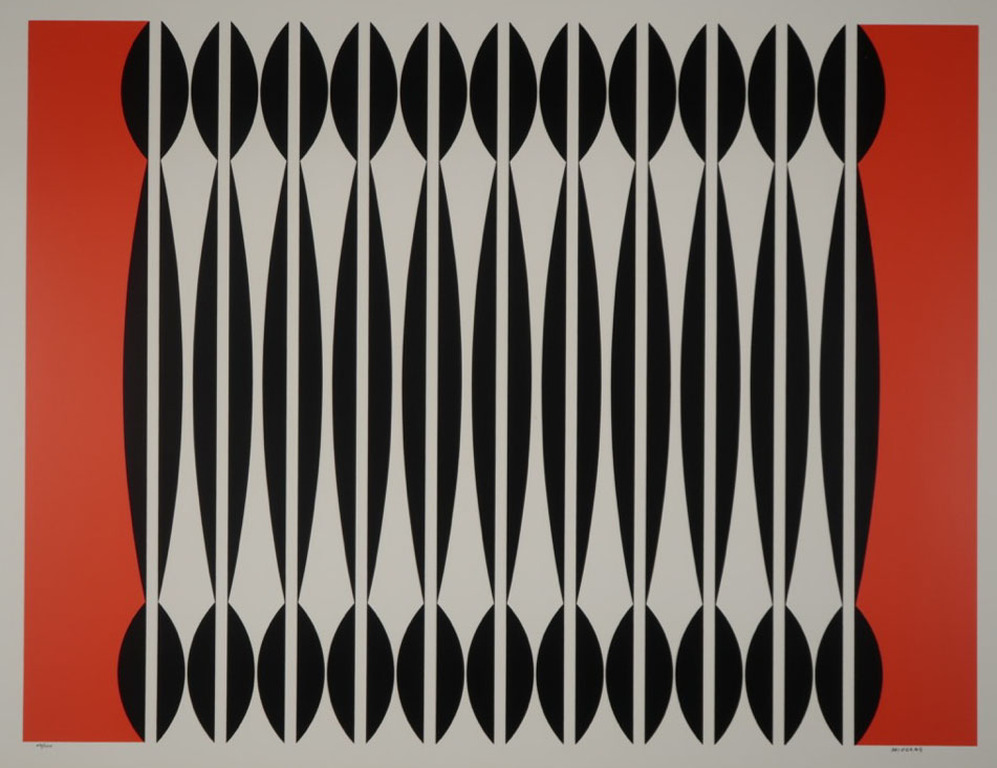 Dordevic Miodrag: Zeefdruk, Abstracte compositie met rood kopen? Bied vanaf 80!