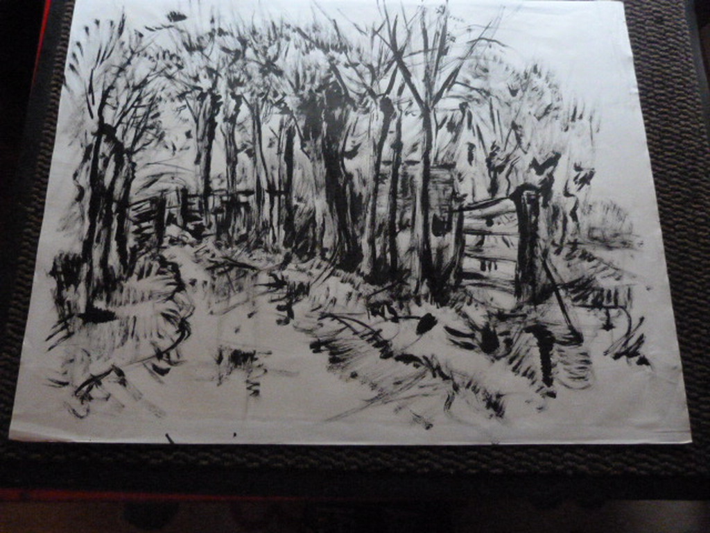 Jobst Heinrich Frese ( 1914 - 1986 ) - 2x tekeningen/aquarellen - landschappen. kopen? Bied vanaf 1!