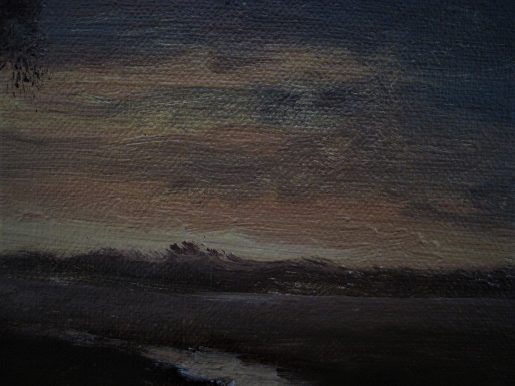 Sfeervol impressionistisch 1950 olieverf "schemer Veluwe" gesignd C. Verschuur  kopen? Bied vanaf 1!