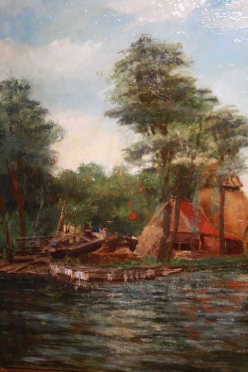 VISSER AAN WERK MET ZIJN BOOT -  OUD LOOSDRECHT kopen? Bied vanaf 95!