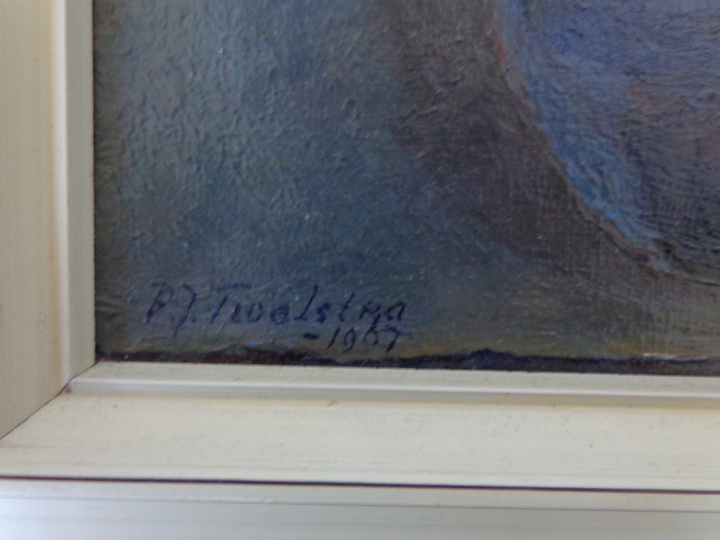 Jelle Troelstra stilleven Rozen 1967 olieverf op doek  kopen? Bied vanaf 50!