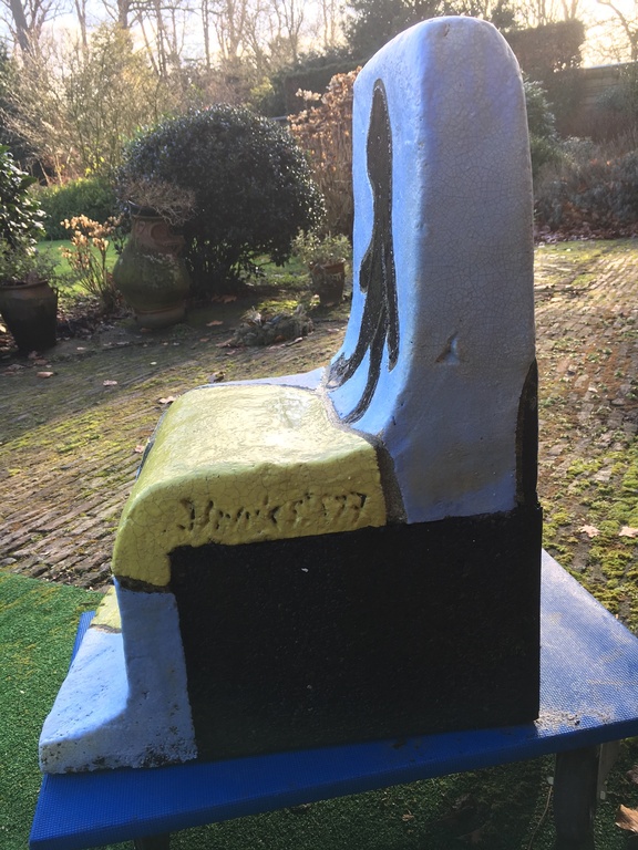 Stoel in blauw geel zwart Jan Snoeck  kopen? Bied vanaf 700!