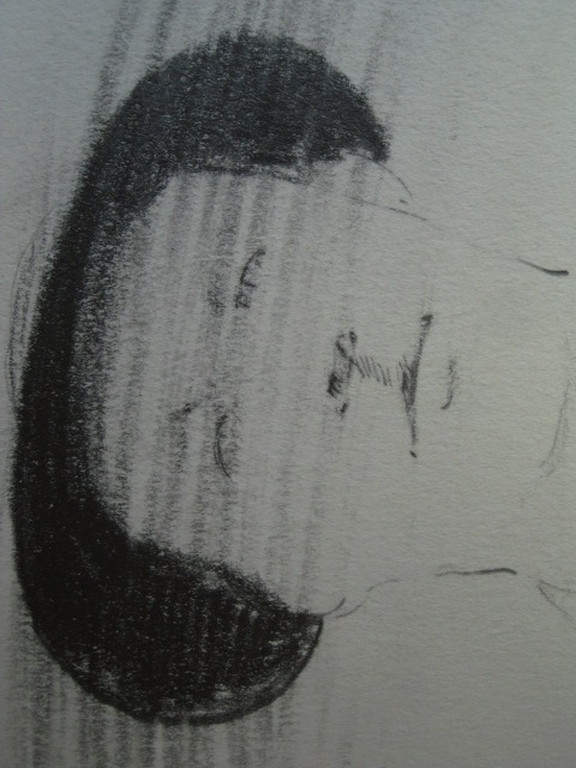Jaap van de Pol 1938-2009 "man en pitbull"  potloodtekening 1971 gesigneerd  kopen? Bied vanaf 1!