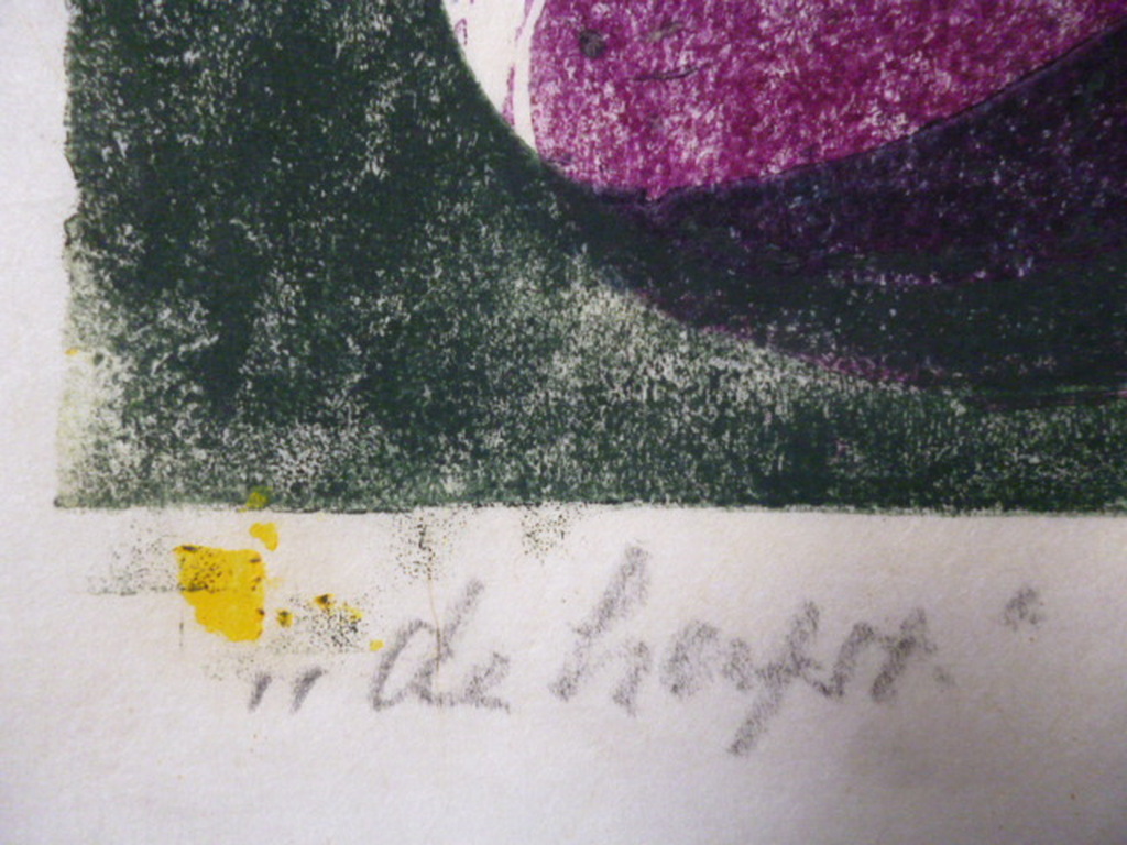 Jeanne Oosting- Kleurenlinosnede - "de herfst" kopen? Bied vanaf 125!