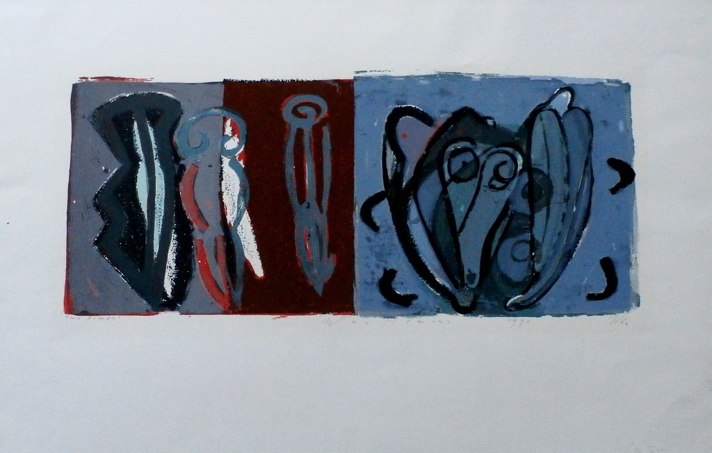 Piet Warffemius - litho: Two times - 1990 verkocht voor € 60!