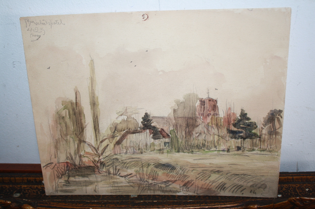 AQUAREL boerderijen ST MICHELS GESTEL 1935 van BEEKMANS BRABAND kopen? Bied vanaf 1!