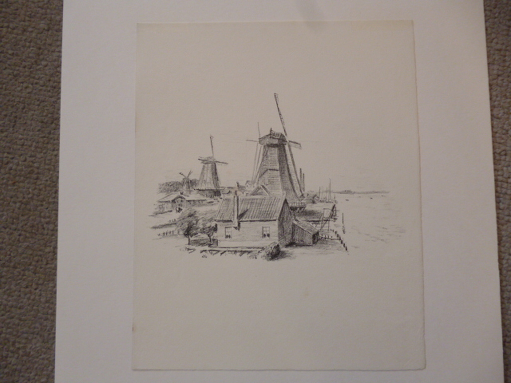 A.F.Vigers - litho - Molens bij Den Haag kopen? Bied vanaf 20!