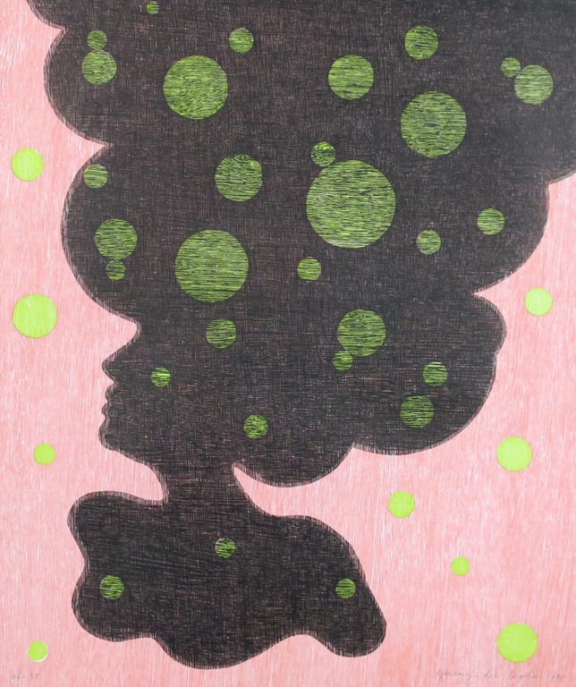 Jacomijn den Engelsen: Houtsnede, Afro (rood) kopen? Bied vanaf 20!