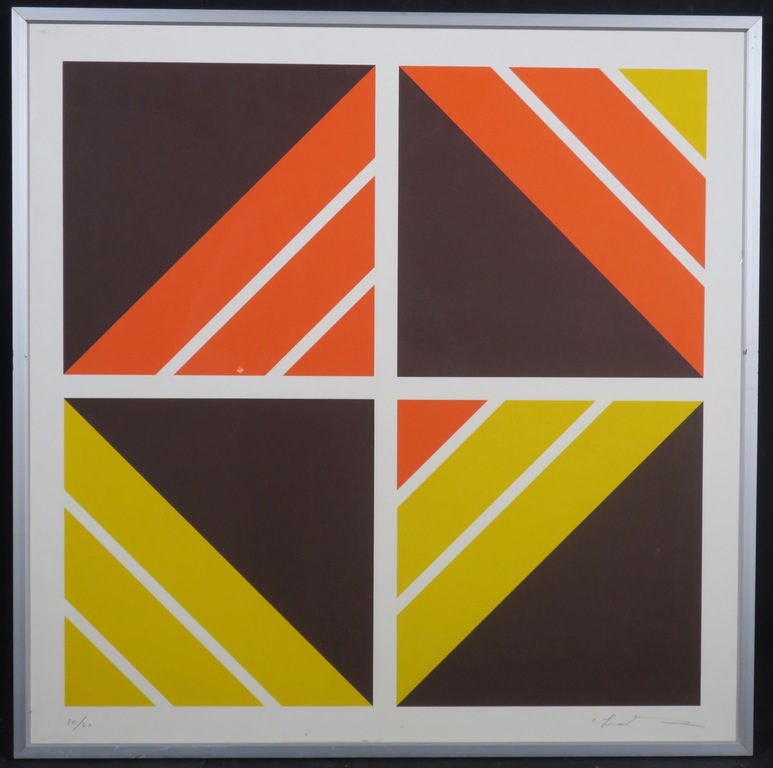 Cyril Lixenberg: Zeefdruk, Z.T. II - Ingelijst kopen? Bied vanaf 70!