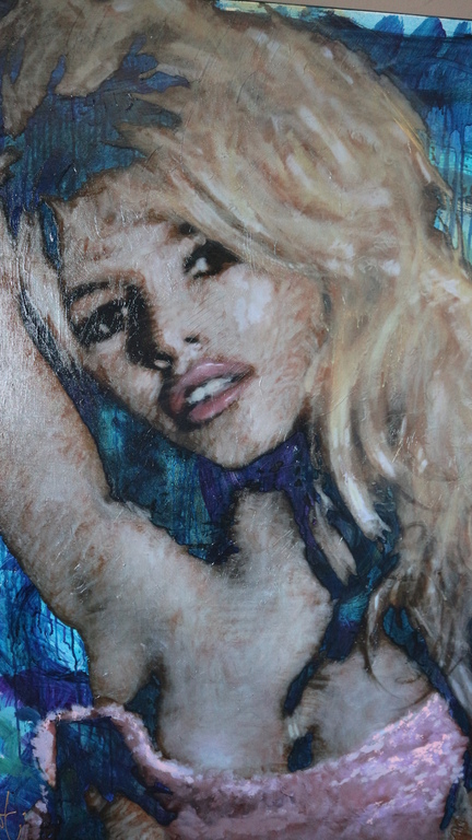Peter Donkersloot - Brigitte Bardot  Acryl- en olieverf op linnen - gesigneerd kopen? Bied vanaf 495!