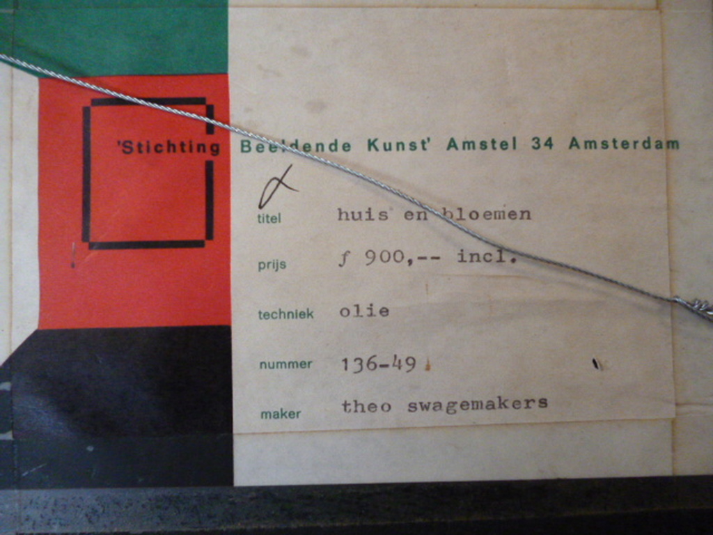 AcheterTheo Swagemakers-Olieverf-Huis en bloemen? Enchérissez de 195!