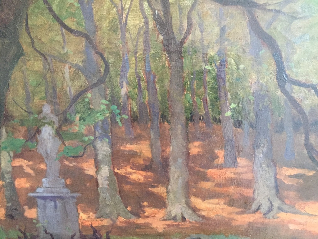 Gert Stegeman 1858-1940. Bosgezicht met standbeeld kopen? Bied vanaf 100!