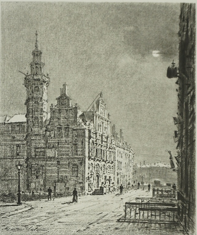 Maxime Lalanne - heliogravure - La Haye, l'Hôtel de Ville - 1881 kopen? Bied vanaf 25!