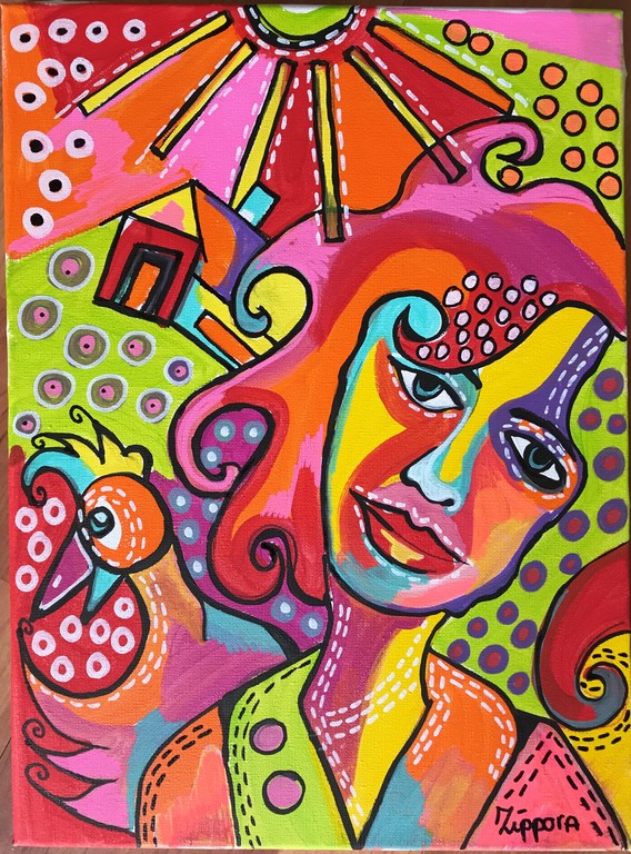 Zippora Meijer, Thinking About Home, Acryl en Acrylstift op Canvas 30x40cm kopen? Bied vanaf 1!