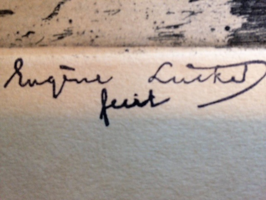 Eugene Lucker (1876-1943), grafiek, Oud stadsgezicht kopen? Bied vanaf 45!