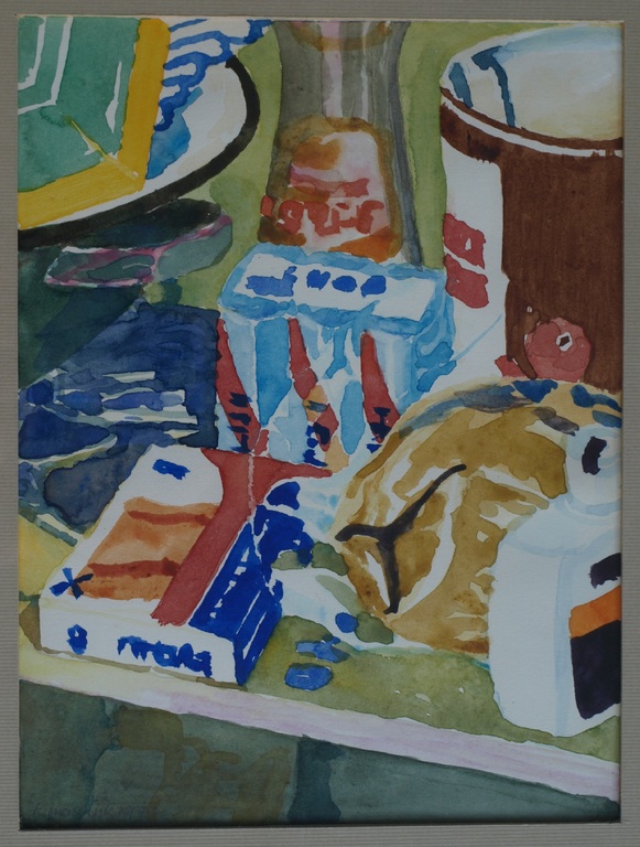 Teun Massink : Aquarel – Binnenkast – gesigneerd & ingelijst – 1977  kopen? Bied vanaf 1!
