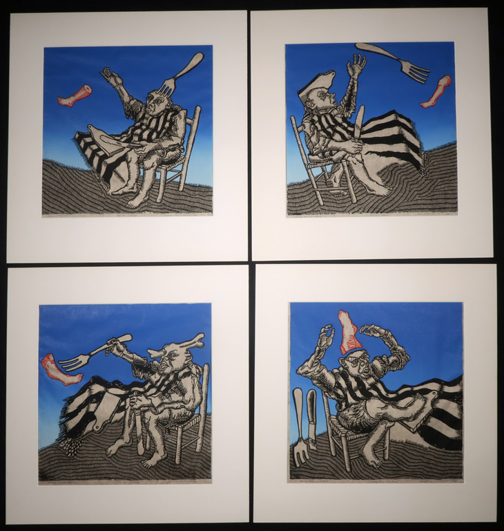 Lot met 4 werken van Leo van Nassau: Lino, Tussen mes en vork kopen? Bied vanaf 20!