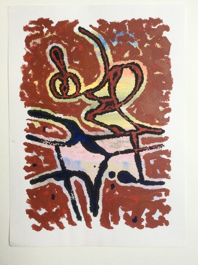 Jack Vissers - titel onbekend, acryl op papier kopen? Bied vanaf 1!