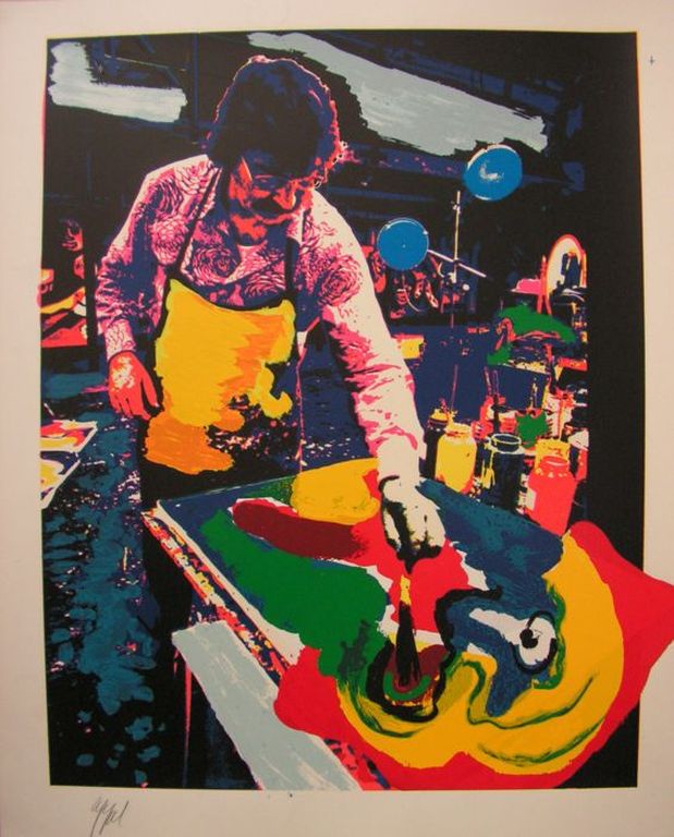 Karel Appel - zeefdruk 85 x 70 cm - SUNDAY verkocht voor € 175!