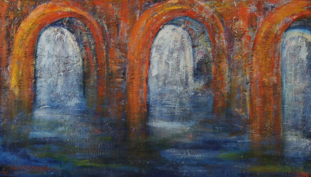 Onbekende kunstenaar: Acryl op houten paneel, Zonder titel kopen? Bied vanaf 1!
