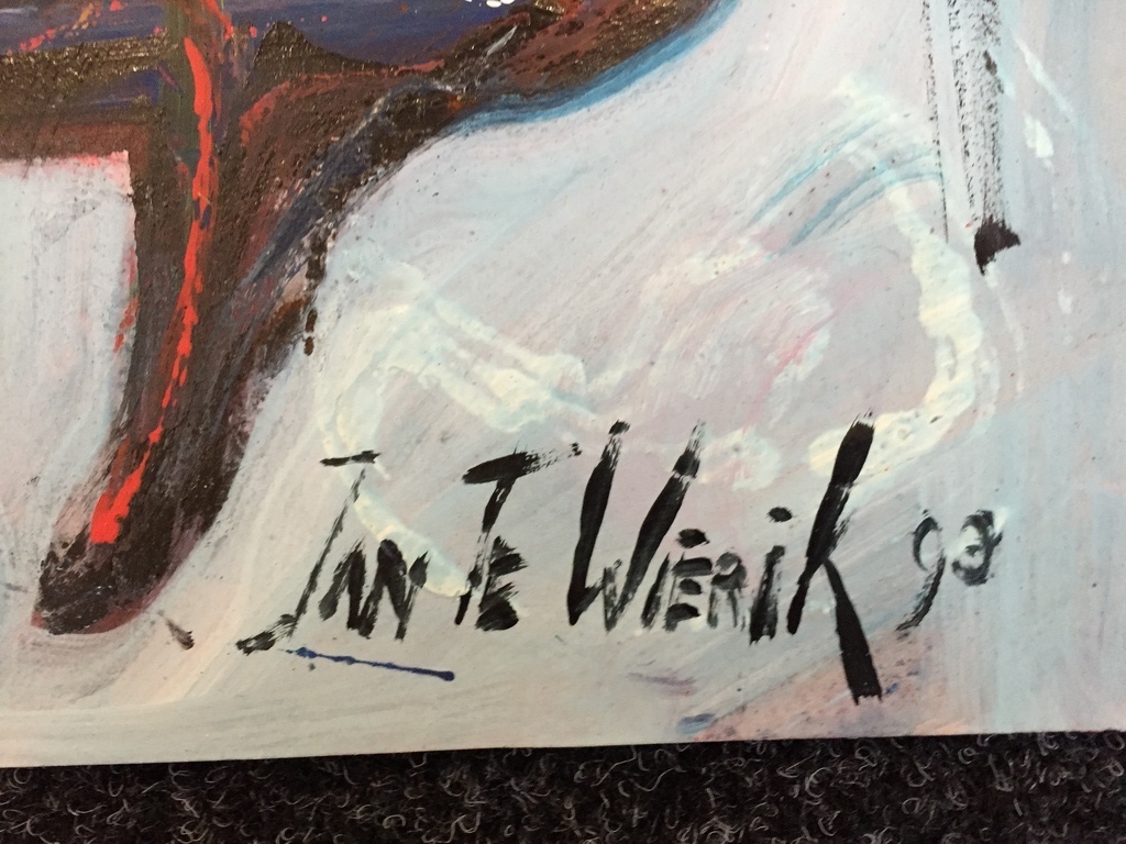 Jan te Wierik origineel werk Gemengde technieken kopen? Bied vanaf 1!