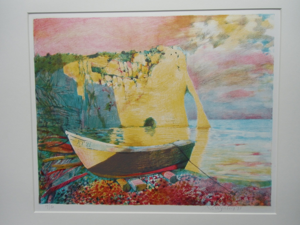 BOOT OP STRAND BRETAGNE / KLEURENLITHO VAN NICOLAAS WIJNBERG kopen? Bied vanaf 70!