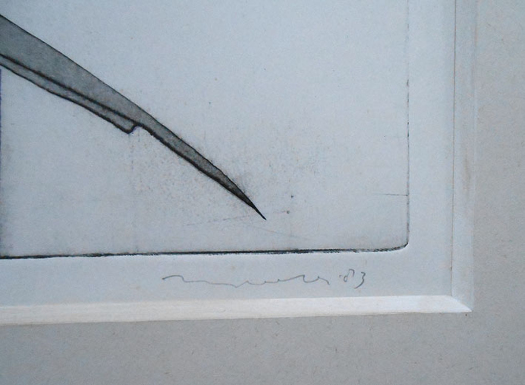 Zoltin Peeter - grote ets, 1983 (ingelijst) kopen? Bied vanaf 100!